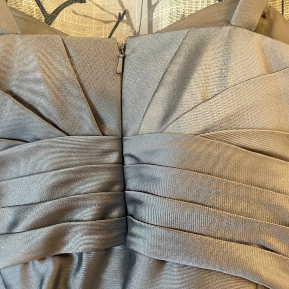 Silver Mother of the Bride knee length Dress - 2 piece - - Picture 9 of 16